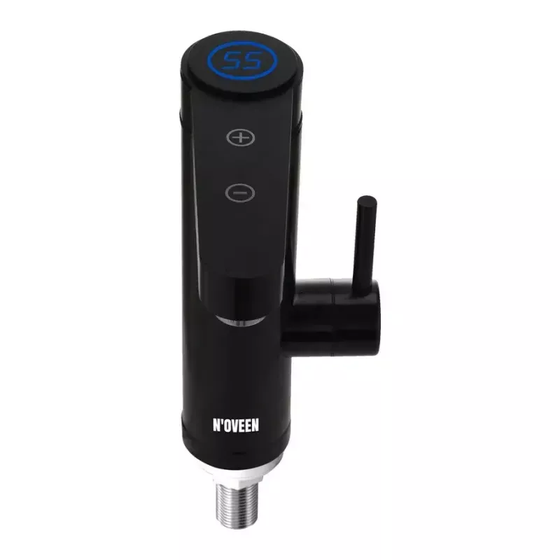 N'OVEEN IWH965 INOX BLACK torneira com aquecedor de água instantâneo, aço inoxidável, painel tátil LED, IPX4, até 55 °C, preto