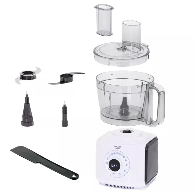 Adler AD 4224 robô de cozinha, 1000 W, taça de 2 l, 7 velocidades, branco