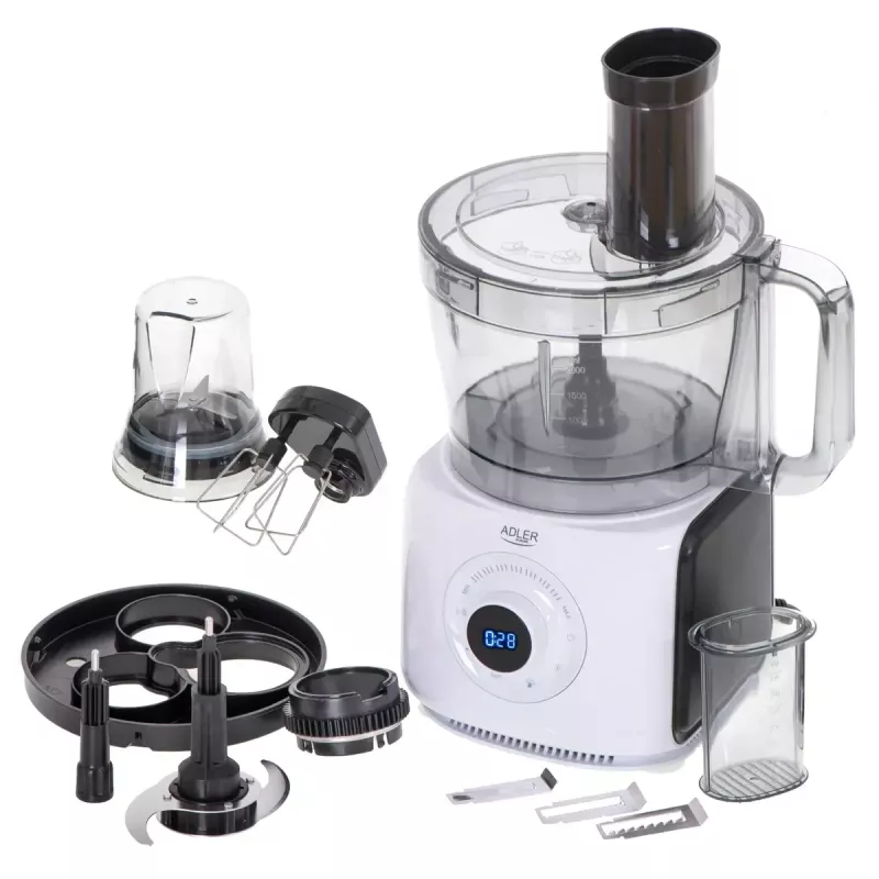 Adler AD 4224 robô de cozinha, 1000 W, taça de 2 l, 7 velocidades, branco