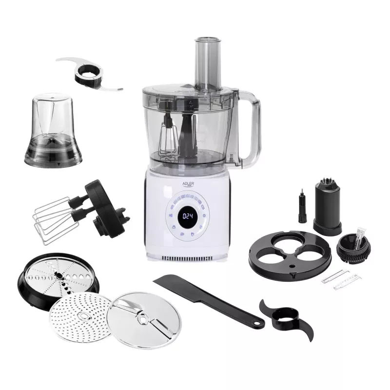 Adler AD 4224 robô de cozinha, 1000 W, taça de 2 l, 7 velocidades, branco