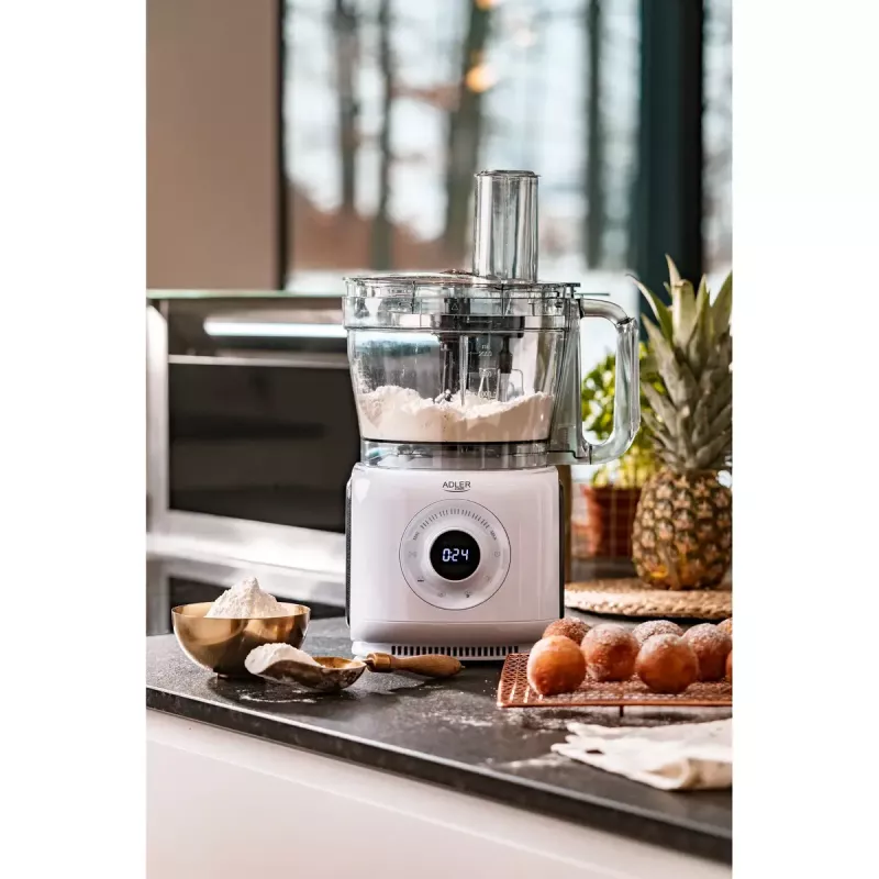 Adler AD 4224 robô de cozinha, 1000 W, taça de 2 l, 7 velocidades, branco
