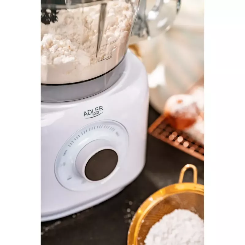 Adler AD 4224 robô de cozinha, 1000 W, taça de 2 l, 7 velocidades, branco