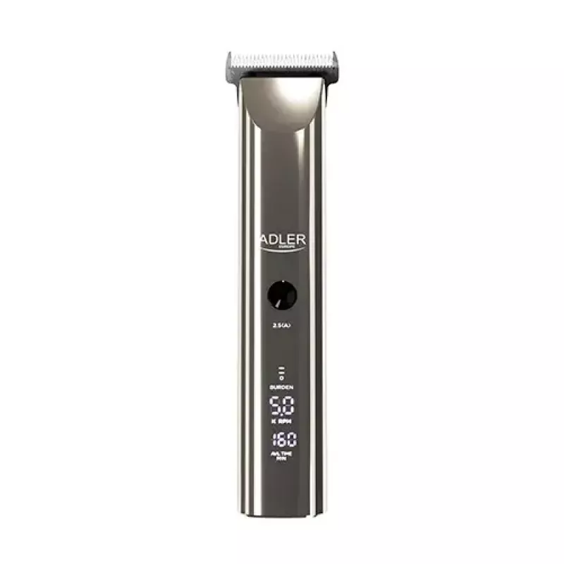 Adler AD 2834 máquina de cortar cabelo, de 3 mm a 1,2 cm, 4 pentes, LCD, prateado