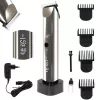 Adler AD 2834 máquina de cortar cabelo, de 3 mm a 1,2 cm, 4 pentes, LCD, prateado