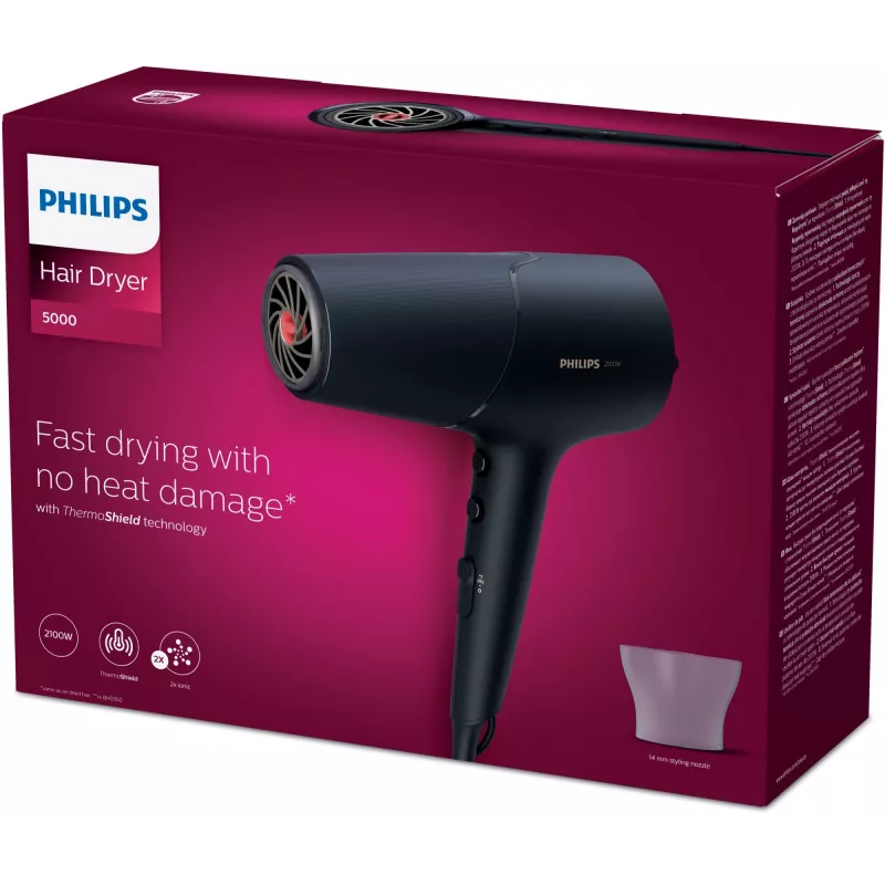 Secador de cabelo Philips 5000 series BHD504/00 2100 W cinzento
