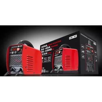 Carregador de automóvel everActive CBC40 12V/24V, carregador de bateria de veículo compatível com sistemas de 12V e 24V