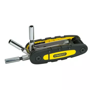 Multiferramenta STANLEY 14 em 1 ferramenta dobrável com bloqueio, preto/amarelo, 14 funções