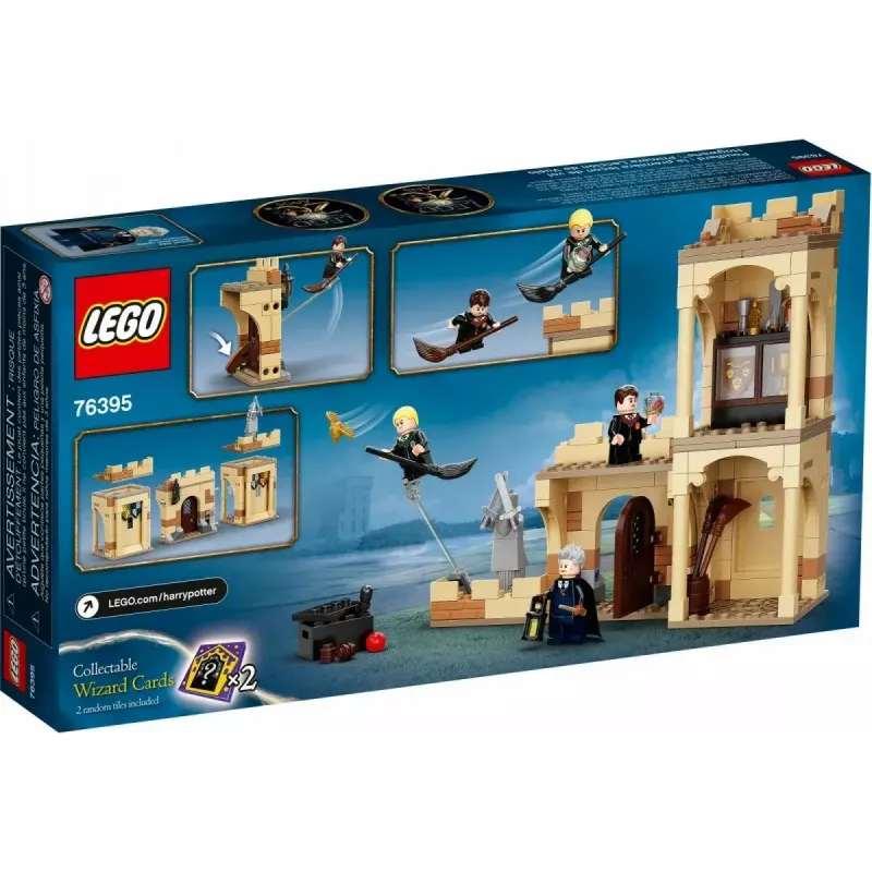 Conjunto LEGO Harry Potter Hogwarts Primeira Aula de Voo 76395 com minifiguras de Harry e Draco
