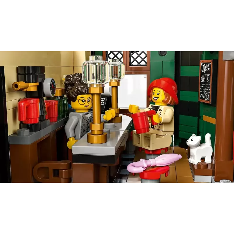 Conjunto de construção LEGO Icons 10350 Casa de Canto Tudor — 3.266 peças, 8 minifiguras, idade 18+, 260×250×310 mm