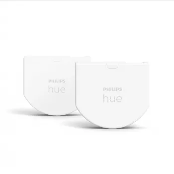 Módulo interruptor de parede Philips Hue pack de 2, sem fios, branco, IP20, plástico, IP20, III