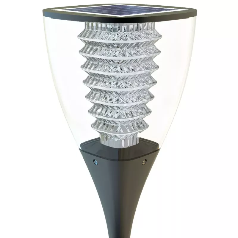 Candeeiro de pé exterior PowerNeed ESL-25H LED preto IP65