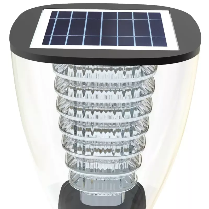Candeeiro de pé exterior PowerNeed ESL-25H LED preto IP65