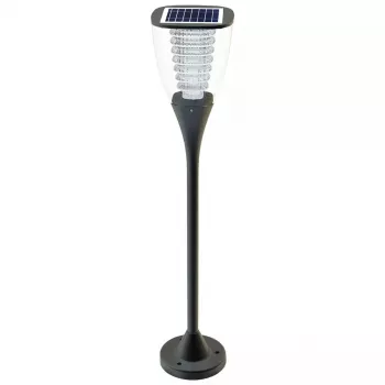 Candeeiro de pé exterior PowerNeed ESL-25H LED preto IP65