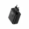 Baseus Cube Pro P10152301113-00 carregador rápido GaN 65 W, 2x USB-C + 1x USB-A, 110–240 V, preto, 0,154 kg