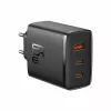 Baseus Cube Pro P10152301113-00 carregador rápido GaN 65 W, 2x USB-C + 1x USB-A, 110–240 V, preto, 0,154 kg