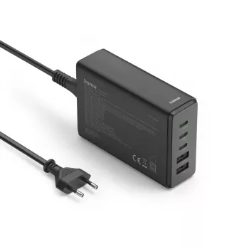 Hama 00201978 carregador para dispositivos móveis portátil, powerbank, smartphone, tablet preto AC carregamento rápido interior