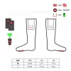 Meias desportivas Glovii GQ3L L, meias aquecidas unissexo em algodão com elemento de aquecimento integrado, controlo de temperatura, vermelho