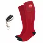 Meias desportivas Glovii GQ3L L, meias aquecidas unissexo em algodão com elemento de aquecimento integrado, controlo de temperatura, vermelho