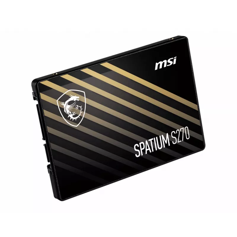 SSD SATA III 2,5 polegadas MSI SPATIUM S270 240GB — 3D NAND, 6 Gbit/s, 400 MB/s