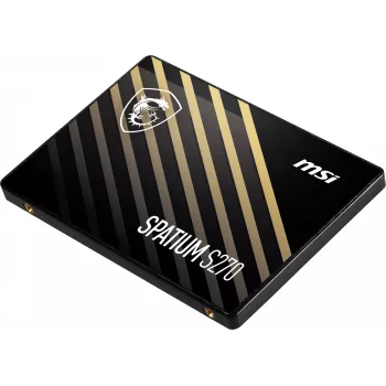SSD SATA III 2,5 polegadas MSI SPATIUM S270 480 GB — 3D NAND, 450 MB/s escrita, 2 milhões de horas MTBF
