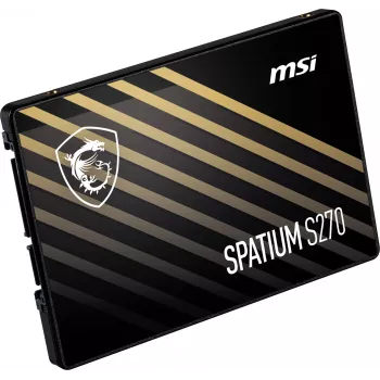 SSD SATA III 2,5 polegadas MSI SPATIUM S270 480 GB — 3D NAND, 450 MB/s escrita, 2 milhões de horas MTBF