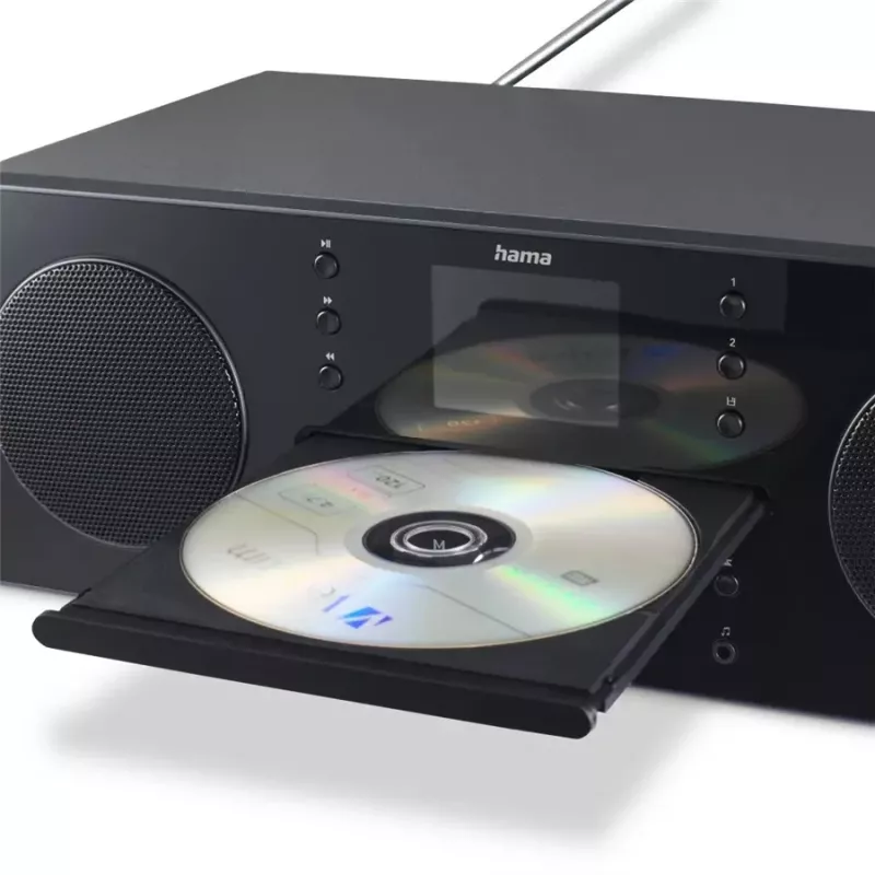 Leitor de CD portátil Hama DIR1570CBT preto, cinzento