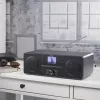 Leitor de CD portátil Hama DIR1570CBT preto, cinzento