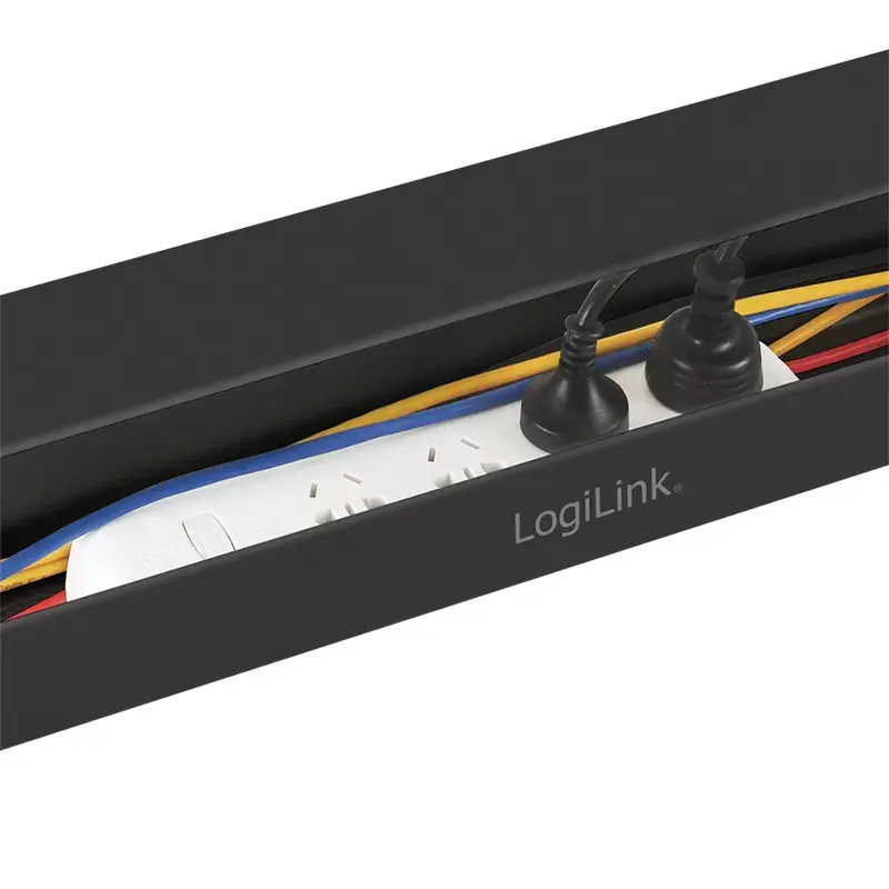 Calha para cabos LogiLink KAB0070 preto 114 mm 76 mm 0,6 m