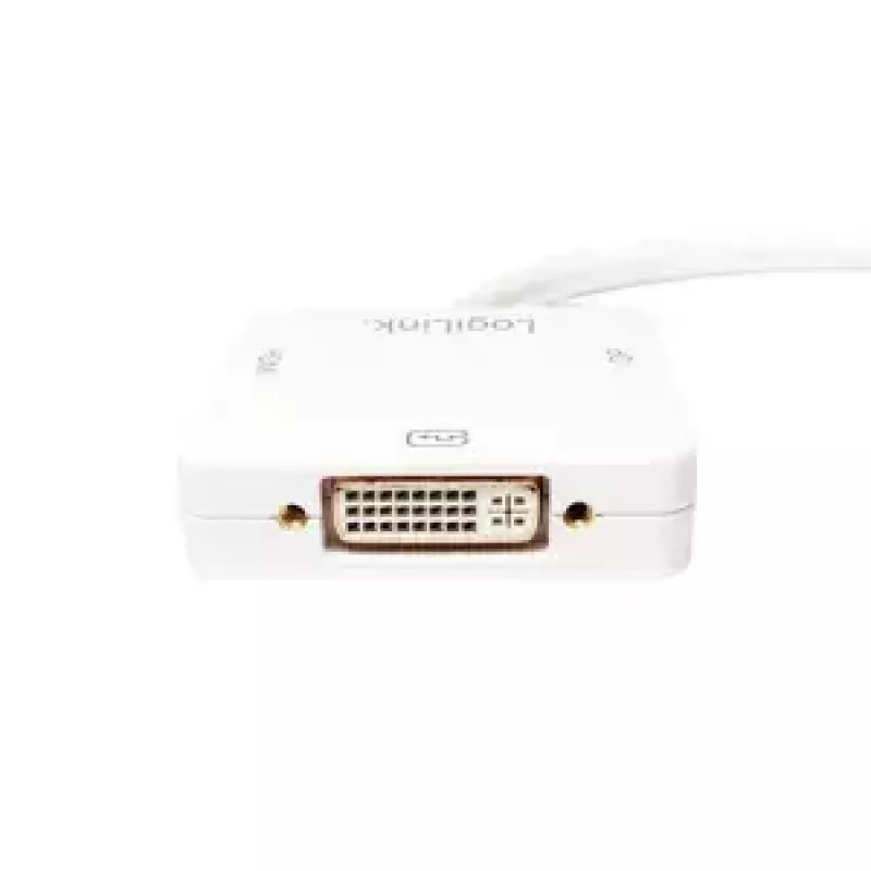 LogiLink CV0045A adaptador de Mini DisplayPort para HDMI/DVI/DisplayPort, 4K, 0,15 m, branco