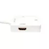 LogiLink CV0045A adaptador de Mini DisplayPort para HDMI/DVI/DisplayPort, 4K, 0,15 m, branco