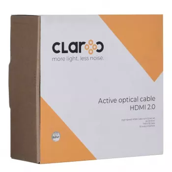 claroc FEN-HDMI-20-40M, cabo HDMI de fibra ótica, cabo ótico ativo (AOC) HDMI 2.0, 4K, 40 m