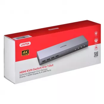 Comutador HDMI Unitek V306A 4K 2.0 4 entradas e 1 saída