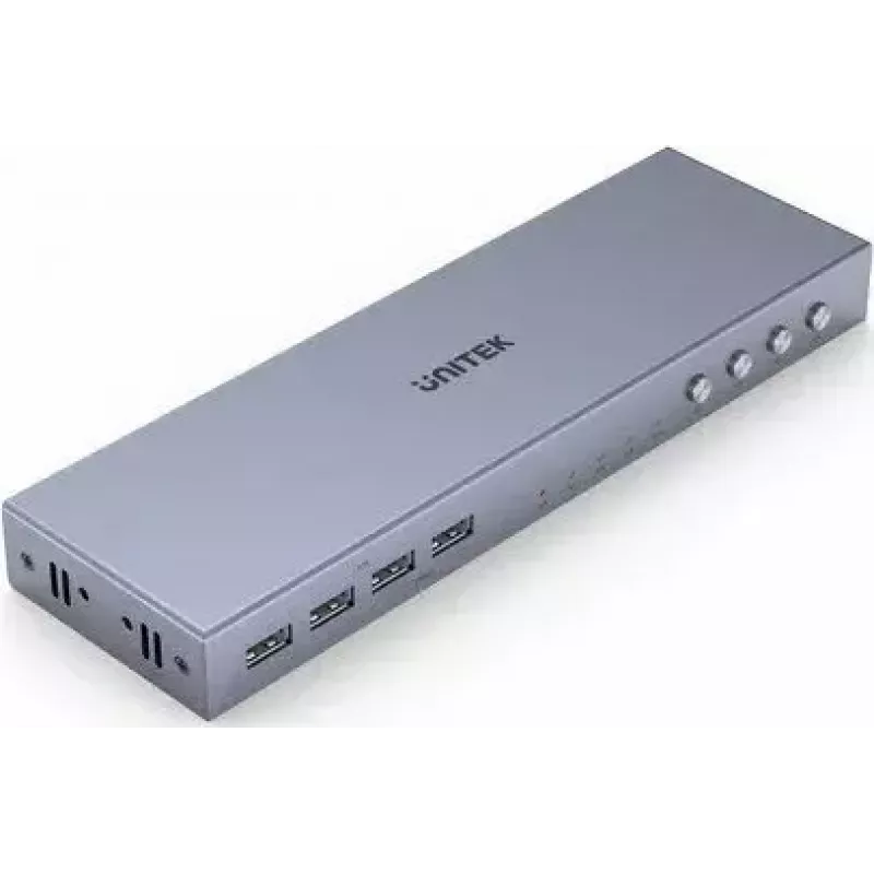 Unitek V306A Comutador KVM 4K HDMI 2.0, 4 entradas, 1 saída, USB