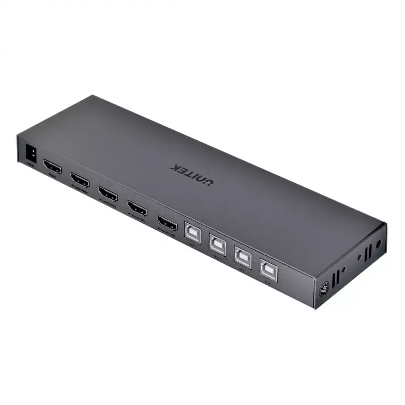 Unitek V306A Comutador KVM 4K HDMI 2.0, 4 entradas, 1 saída, USB