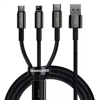 Cabo USB 3 em 1 Baseus Tungsten Gold CAMLTWJ-01