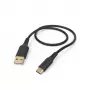 Cabo USB flexível Hama USB 2.0 1,5 m USB A USB C preto