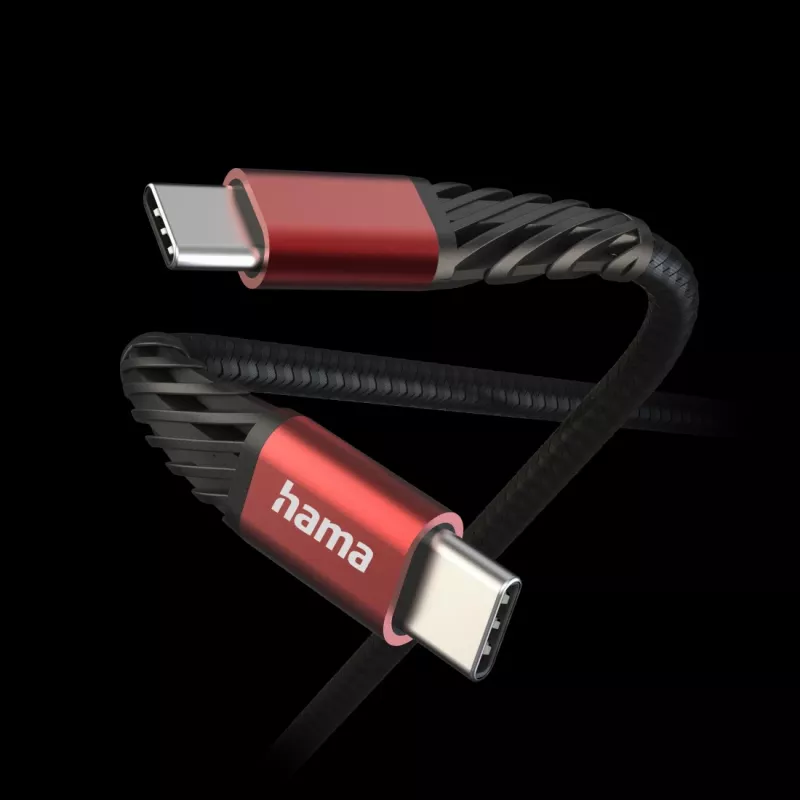 Cabo USB Hama Extreme USB 2.0 1,5 m USB-C preto, vermelho