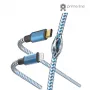 Cabo Hama Reflective 1,5 m azul Lightning para USB-C 3 A