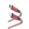 Cabo Hama Reflective 1,5 m vermelho Lightning para USB-C 3 A