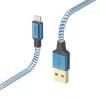 Cabo Hama Reflective 1,5 m azul Lightning para USB A 2,4 A