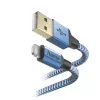 Cabo Hama Reflective 1,5 m azul Lightning para USB A 2,4 A