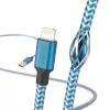 Cabo Hama Reflective 1,5 m azul Lightning para USB A 2,4 A