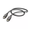 Cabo de carregamento Hama, USB-C - USB-C, 1 m, preto