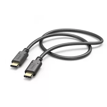 Cabo de carregamento Hama, USB-C - USB-C, 1 m, preto