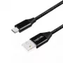 Cabo USB LogiLink CU0143 USB 2.0 0,3 m USB A Micro-USB B preto