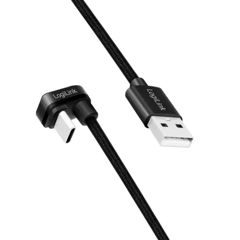 Cabo USB LogiLink CU0192 USB 2.0 1 m USB A USB C preto