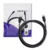 Qoltec 52352 cabo USB-C para USB-C, USB 3.1, 5 Gbit/s, 2,5 m, preto