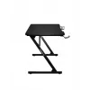 Mesa gaming reta Huzaro Hero 1.8 preta – tampo MDF 1000×600×700 mm, estrutura em aço, porta-copos