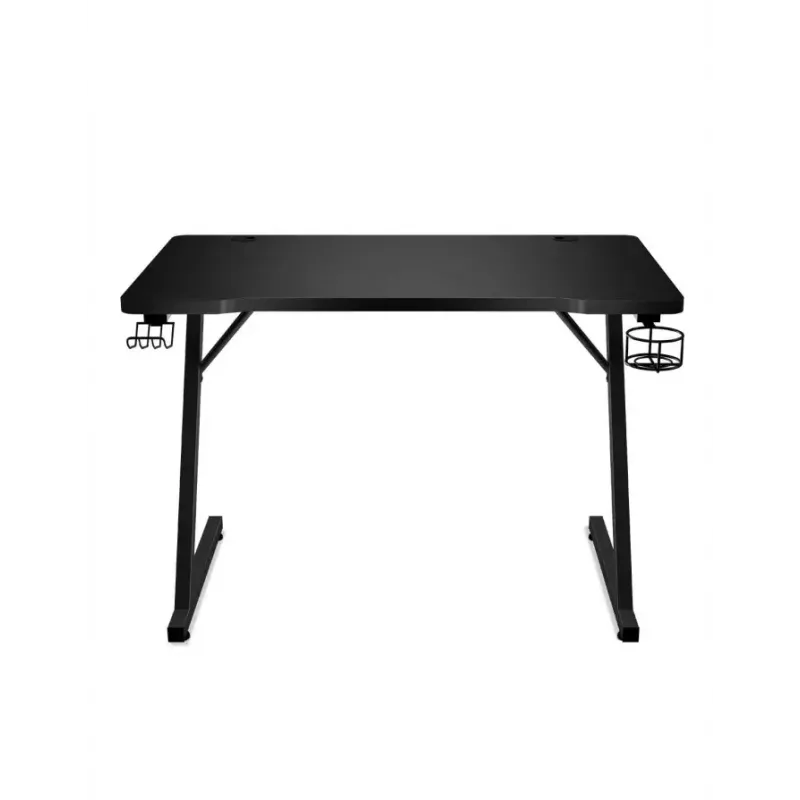 Mesa gaming reta Huzaro Hero 1.8 preta – tampo MDF 1000×600×700 mm, estrutura em aço, porta-copos