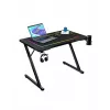 Mesa gaming reta Huzaro Hero 1.8 preta – tampo MDF 1000×600×700 mm, estrutura em aço, porta-copos